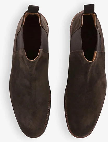Mens Dark Brown Declan Suede Chelsea Boots Eur 42 / 8 Uk Men - Image 2