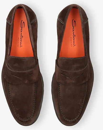 Mens Dark Brown Detroit Roccia Suede Loafers Eur 43.5 / 9.5 Uk Men - Image 2