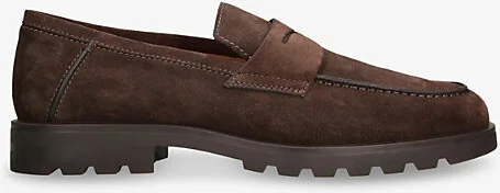 Mens Dark Brown Detroit Roccia Suede Loafers Eur 43.5 / 9.5 Uk Men
