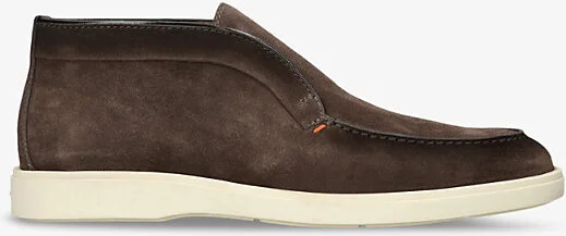 Mens Dark Brown Detroit Slip-On Suede Desert Boots Eur 43 / 9 Uk Men