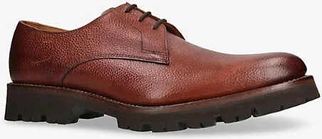 Mens Dark Brown Gardner Leather Shoes Eur 43 / 9 Uk Men - Image 2