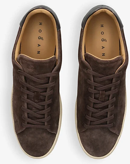 Mens Dark Brown H672 Vintage Suede Low-Top Trainers Eur 40 / 6 Uk Men - Image 2