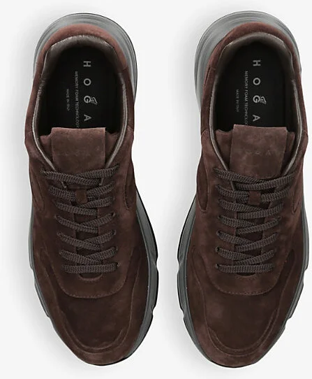 Mens Dark Brown Hyperlight Branded Suede Low-Top Trainers Eur 40 / 6 Uk Men - Image 2