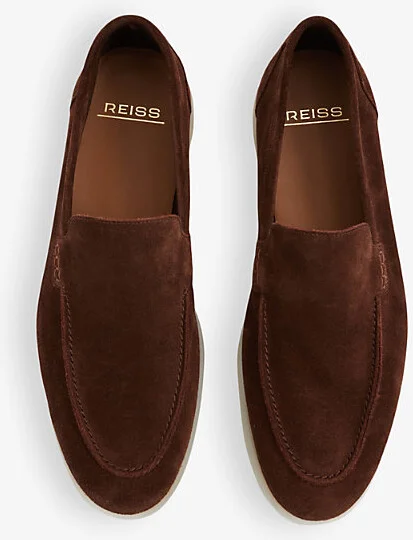 Mens Dark Brown Kason Slip-On Suede Loafers Eur 45 / 11 Uk Men - Image 2