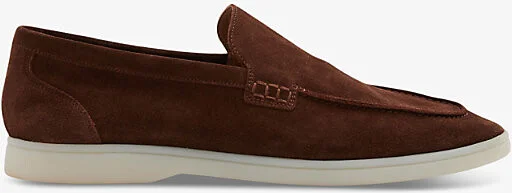 Mens Dark Brown Kason Slip-On Suede Loafers Eur 45 / 11 Uk Men