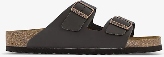 Mens Dark Brown Leather Arizona Double-Strap Leather Sandals Eur 44 / 10 Uk Men