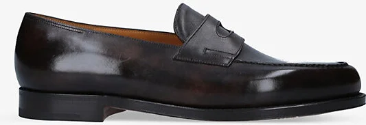 Mens Dark Brown Lopez Leather Loafers Eur 42 / 8 Uk Men