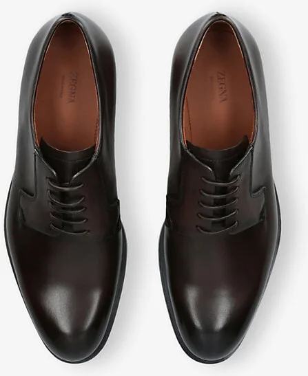 Mens Dark Brown New Classic Flex Leather Derby Shoes Eur 45 / 11 Uk Men - Image 2