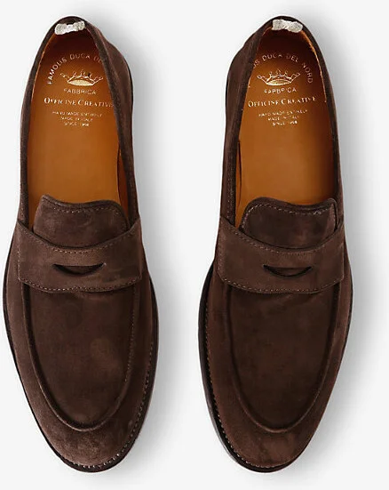 Mens Dark Brown Opera Contrast-Sole Suede Loafers Eur 40 / 6 Uk Men - Image 2