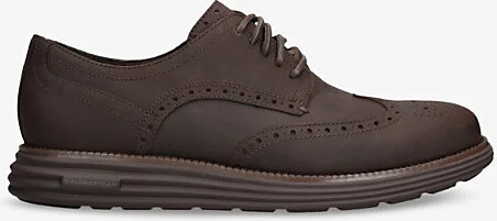 Mens Dark Brown Øriginalgrand Wingtip Leather Oxford Shoes Eur 43.5 / 9.5 Uk Men