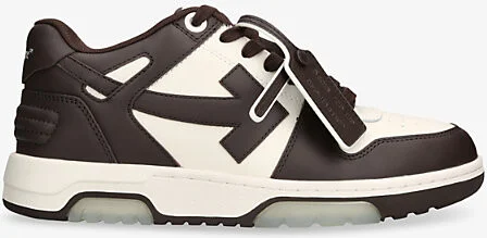 Mens Dark Brown Out Of Office Leather Low-Top Trainers Eur 40 / 6 Uk Men