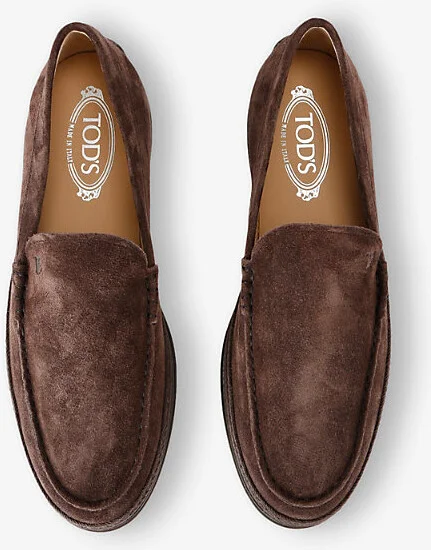 Mens Dark Brown Pantofola Raffia-Sole Suede Loafers Eur 40 / 6 Uk Men - Image 2
