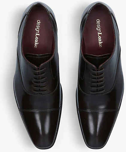 Mens Dark Brown Sharp Leather Oxford Shoes Eur 41 / 7 Uk Men - Image 2