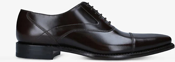 Mens Dark Brown Sharp Leather Oxford Shoes Eur 41 / 7 Uk Men