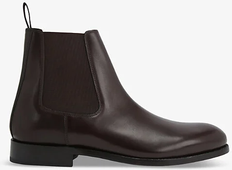 Mens Dark Brown Sloane Leather Chelsea Boots Eur 43 / 9 Uk Men