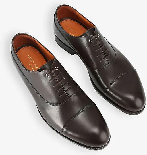 Mens Dark Brown Sloane Oxford Leather Shoes Eur 45 / 11 Uk Men - Image 2