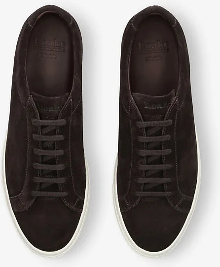 Mens Dark Brown Sprint Suede Low-Top Trainers Eur 41 / 7 Uk Men - Image 2