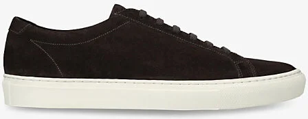 Mens Dark Brown Sprint Suede Low-Top Trainers Eur 41 / 7 Uk Men