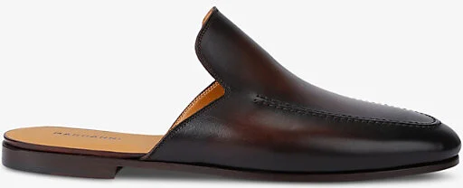 Mens Dark Brown Suela Slip-On Leather Mules Eur 41.5 / 7.5 Uk Men