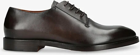 Mens Dark Brown Torino Leather Derby Shoes Eur 44 / 10 Uk Men
