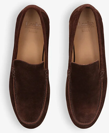 Mens Dark Brown Tuscany Slip-On Suede Loafers Eur 43 / 9 Uk Men - Image 2