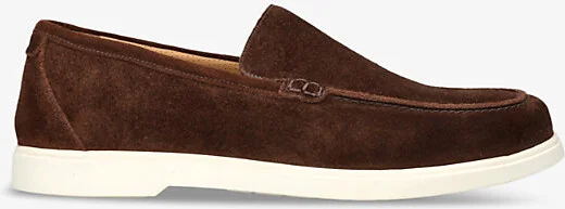 Mens Dark Brown Tuscany Slip-On Suede Loafers Eur 43 / 9 Uk Men