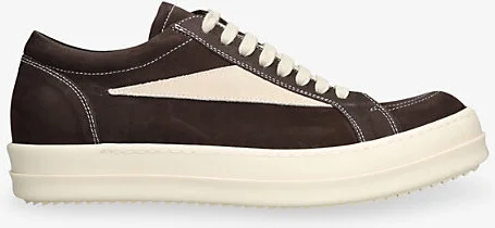 Mens Dark Brown Vintage Nubuck-Leather Trainers Eur 40 / 6 Uk Men