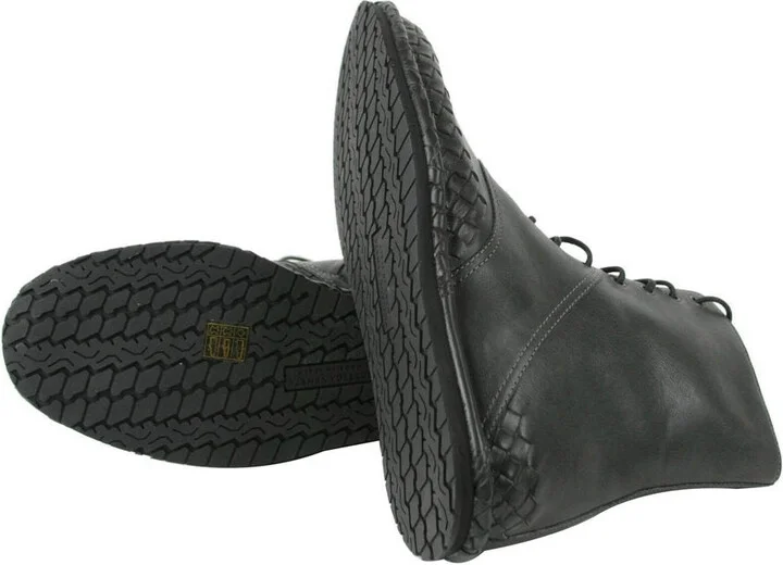 Men's Dark Gray Leather Side Zipper Boots 456529 2015 - Image 9