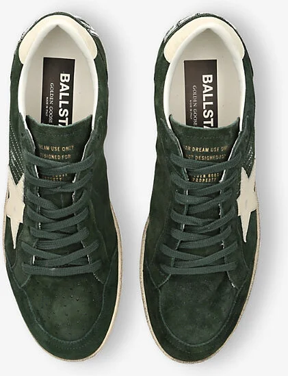 Mens Dark Green Ball Star Suede Low-Top Trainers Eur 45 / 11 Uk Men - Image 2