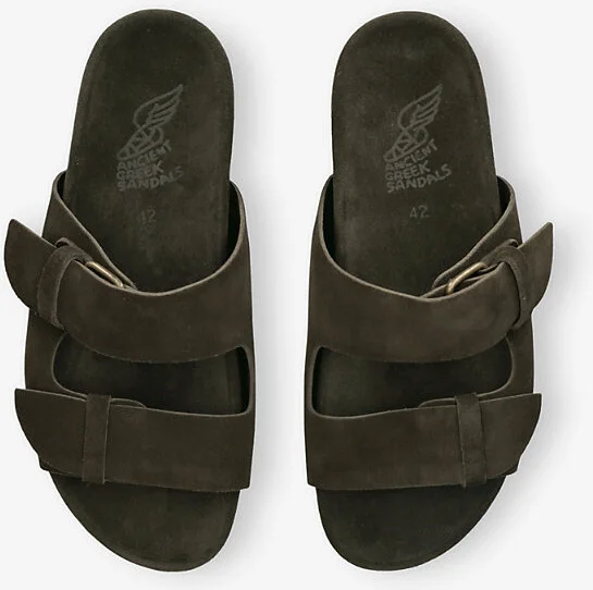 Mens Dark Green Diogenis Suede Sandals Eur 40 / 6 Uk Men - Image 2