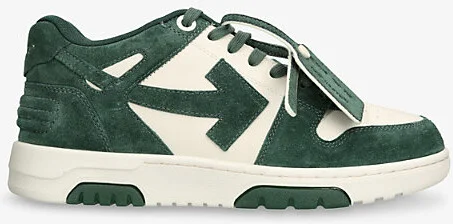 Mens Dark Green Out Of Office Leather Trainers Eur 45 / 11 Uk Men