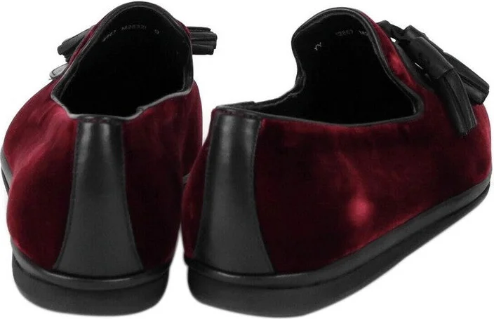 Men's Dark Red Finnegan Velvet Tassel Loafer 656327 - Image 5