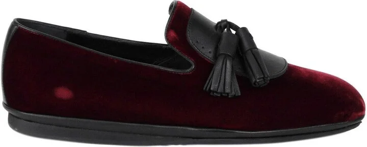 Men's Dark Red Finnegan Velvet Tassel Loafer 656327 - Image 6