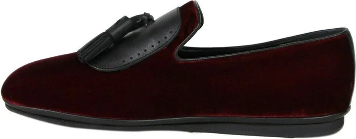 Men's Dark Red Finnegan Velvet Tassel Loafer 656327 - Image 7