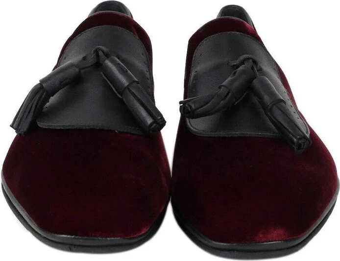 Men's Dark Red Finnegan Velvet Tassel Loafer 656327 - Image 3