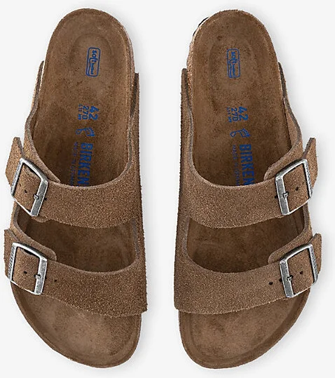 Mens Dark Tea Tfb Arizona Two-Strap Suede Sandals Eur 40 / 6 Uk Men - Image 2