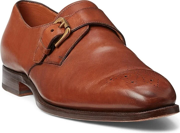 Men's Darnell Burnished Monk-Strap Shoes - Tan - Size 10 - Image 2