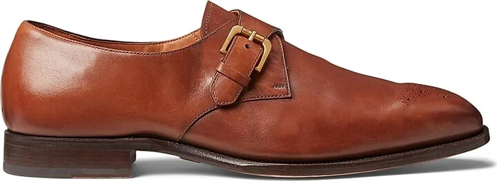 Men's Darnell Burnished Monk-Strap Shoes - Tan - Size 10