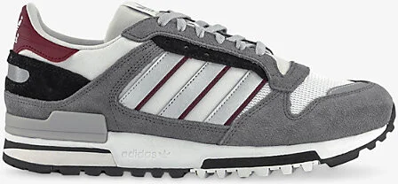 Mens Dash Grey Silver Metalli Zx 600 Suede, Mesh and Woven Low-Top Trainers 10.5