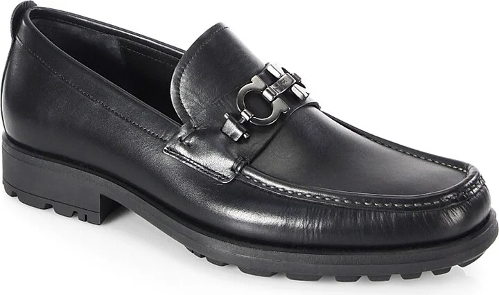Men's David Gancini Bit Leather Loafers - Nero - Size 8.5 - Image 2