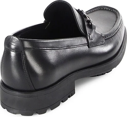 Men's David Gancini Bit Leather Loafers - Nero - Size 8.5 - Image 3