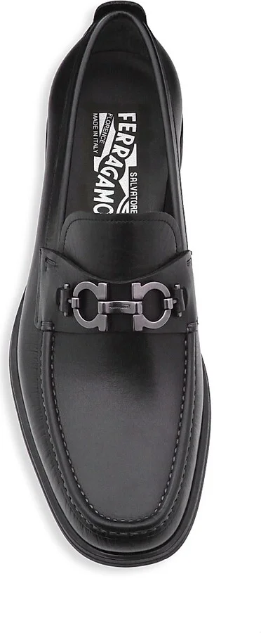 Men's David Gancini Bit Leather Loafers - Nero - Size 8.5 - Image 5
