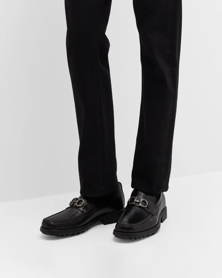 Men's David Leather Lug-Sole Loafers - Image 3