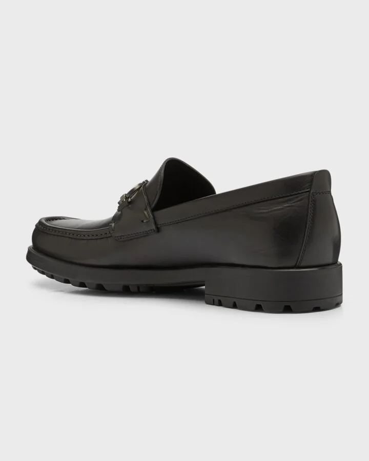 Men's David Leather Lug-Sole Loafers - Image 5