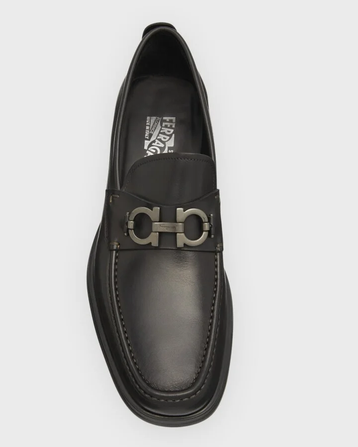 Men's David Leather Lug-Sole Loafers - Image 9