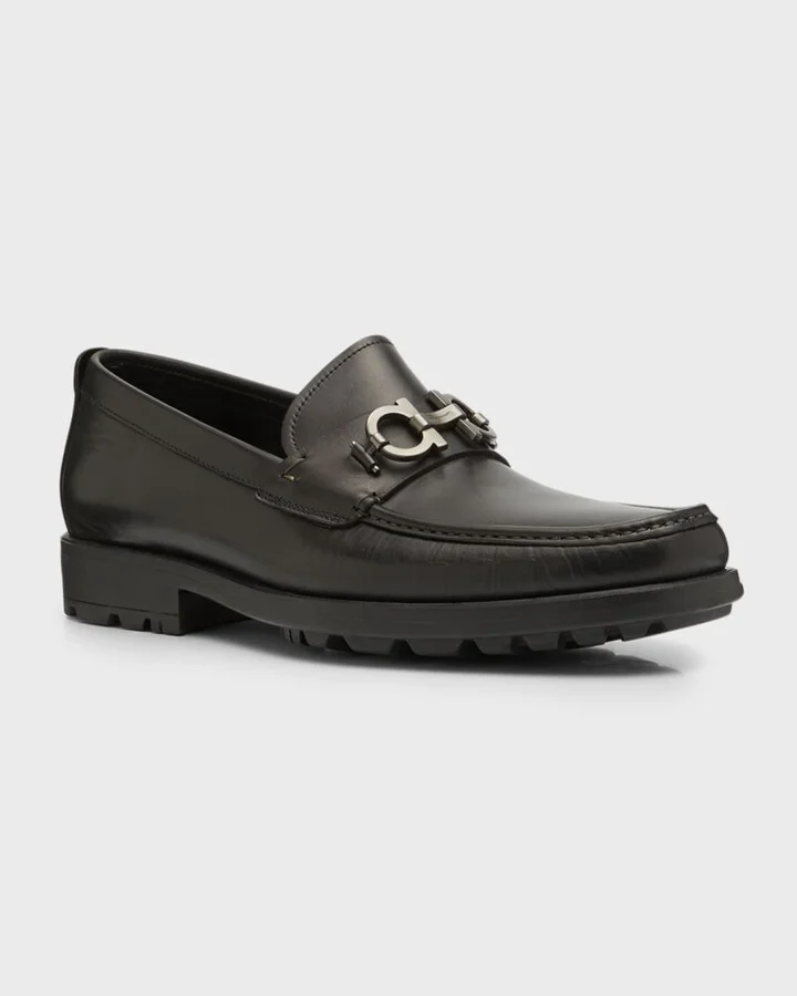 Men's David Leather Lug-Sole Loafers - Image 10
