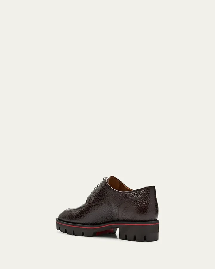 Men's Davisol Grained Leather Derby Shoes - Image 2