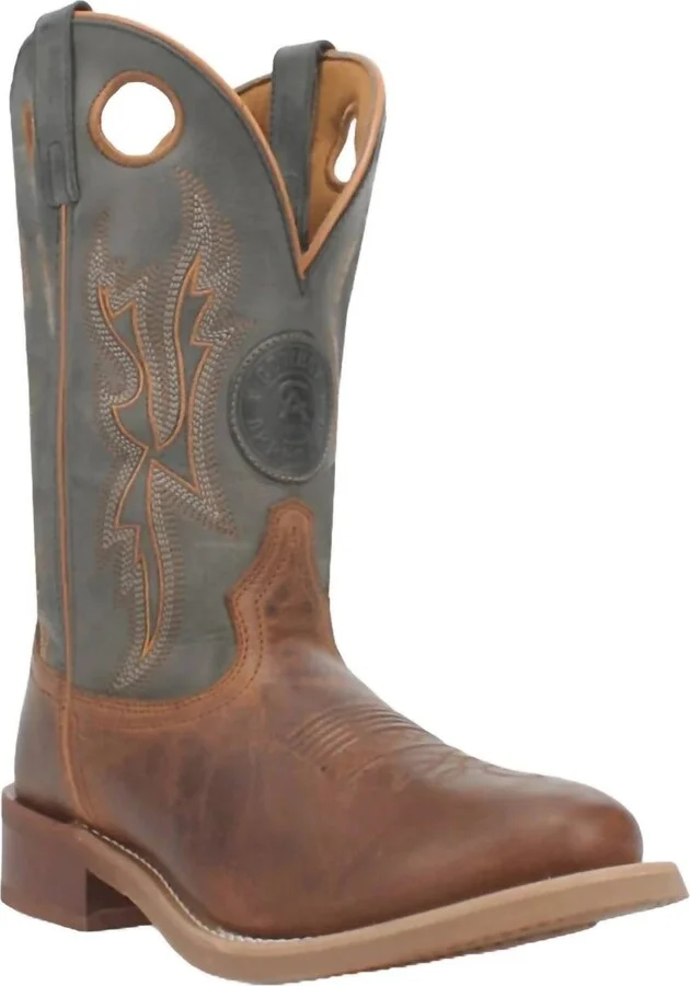 Men's Dawson Round-Toe Cowboy Approved Boot In Brown/grey