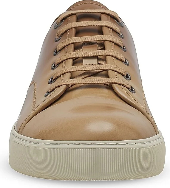Men's DBB1 Gradation Leather Sneakers - Camel Beige - Size 10 - Image 3