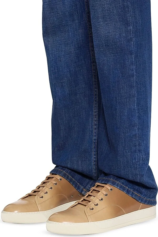 Men's DBB1 Gradation Leather Sneakers - Camel Beige - Size 10 - Image 8